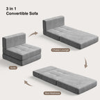 Poltrona trasformabile 3 in 1, sedia pieghevole, letto pieghevole