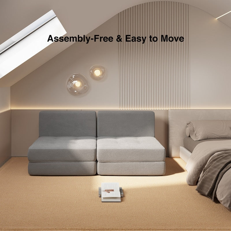 Poltrona trasformabile 3 in 1, sedia pieghevole, letto pieghevole