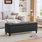 Pouf contenitore rettangolare imbottito 50,3 x 17,50 x 18 in similpelle