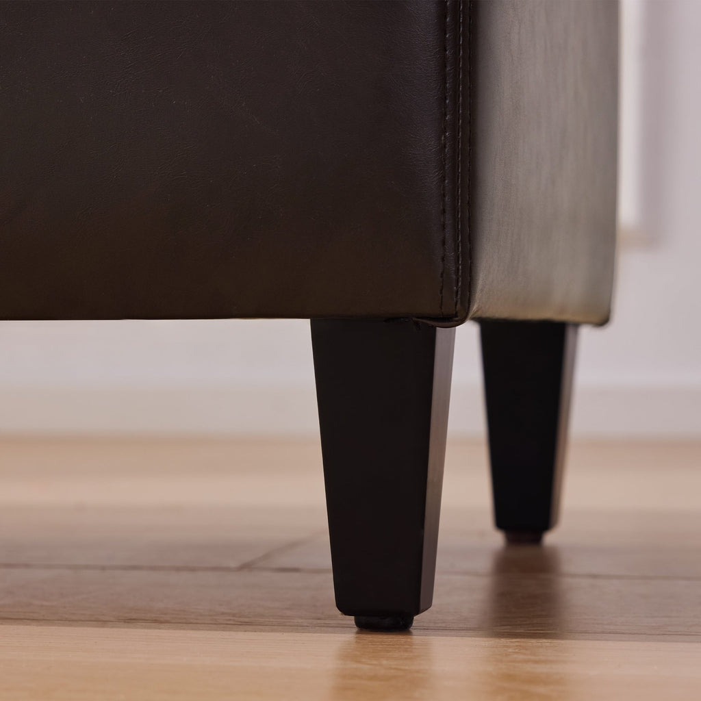 Pouf contenitore rettangolare imbottito 50,3 x 17,50 x 18 in similpelle