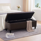 Pouf contenitore rettangolare imbottito 50,3 x 17,50 x 18 in similpelle