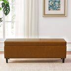 Pouf contenitore rettangolare imbottito 50,3 x 17,50 x 18 in similpelle