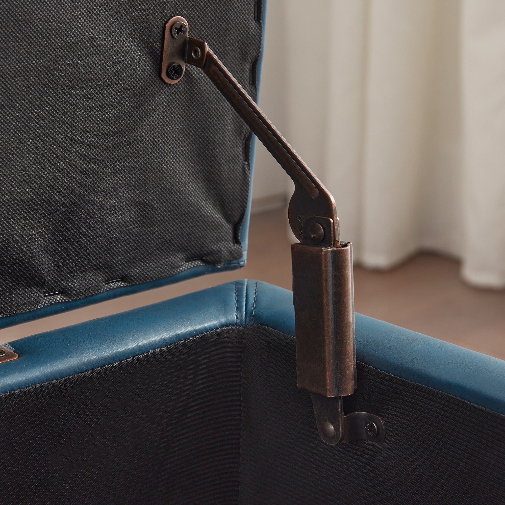 Pouf contenitore rettangolare imbottito 50,3 x 17,50 x 18 in similpelle