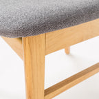 Sedia da pranzo Abrielle in legno di caucciù imbottita in stile moderno di metà secolo (set di 2) di Christopher Knight Home