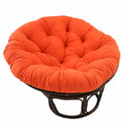 Sedia Papasan in rattan Bali da 42 pollici con cuscino in twill
