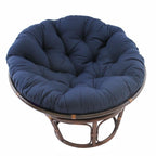 Sedia Papasan in rattan Bali da 42 pollici con cuscino in twill
