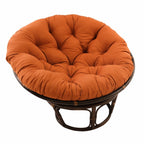 Sedia Papasan in rattan Bali da 42 pollici con cuscino in twill
