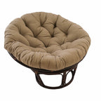 Sedia Papasan in rattan Bali da 42 pollici con cuscino in twill