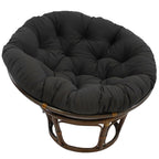 Sedia Papasan in rattan Bali da 42 pollici con cuscino in twill