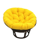 Sedia Papasan in rattan Bali da 42 pollici con cuscino in twill