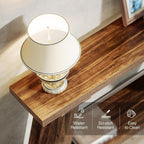 Tavolo da divano in legno rustico lungo 70,9 pollici con ripiano portaoggetti