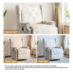 Poltrona reclinabile girevole manuale con schienale a spinta, modello W 29'', set da 2