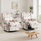 Poltrona reclinabile girevole manuale con schienale a spinta, modello W 29'', set da 2