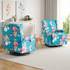 Poltrona reclinabile girevole manuale con schienale a spinta, modello W 29'', set da 2