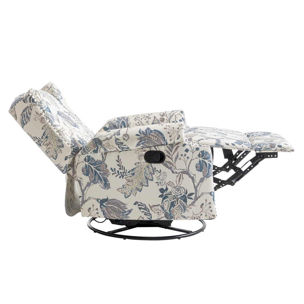 Poltrona reclinabile girevole manuale con schienale a spinta, modello W 29'', set da 2