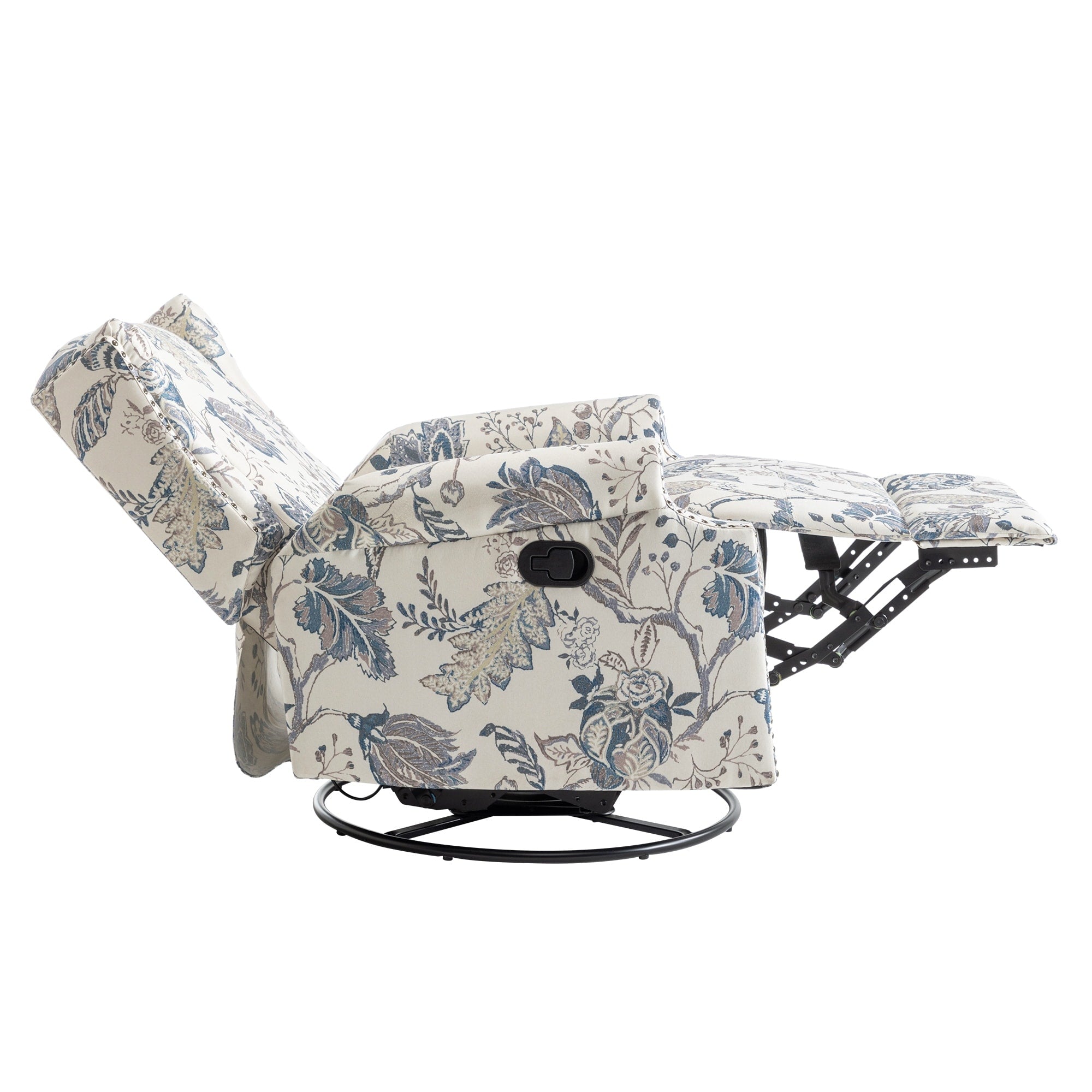 Poltrona reclinabile girevole manuale con schienale a spinta, modello W 29'', set da 2