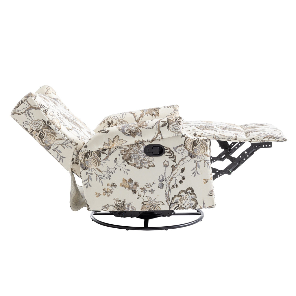 Poltrona reclinabile girevole manuale con schienale a spinta, modello W 29'', set da 2