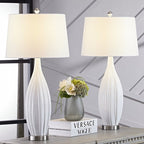 Set di 31 lampade da tavolo standard in porcellana bianca (set di 2) (set di 2)