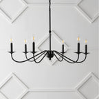 Lampadario a LED in ferro a 6 luci da 34,75 pollici, di JONATHAN Y