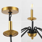 Lampadario a LED in ferro a 6 luci da 34,75 pollici, di JONATHAN Y