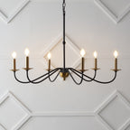 Lampadario a LED in ferro a 6 luci da 34,75 pollici, di JONATHAN Y