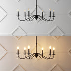 Lampadario a LED in ferro a 6 luci da 34,75 pollici, di JONATHAN Y