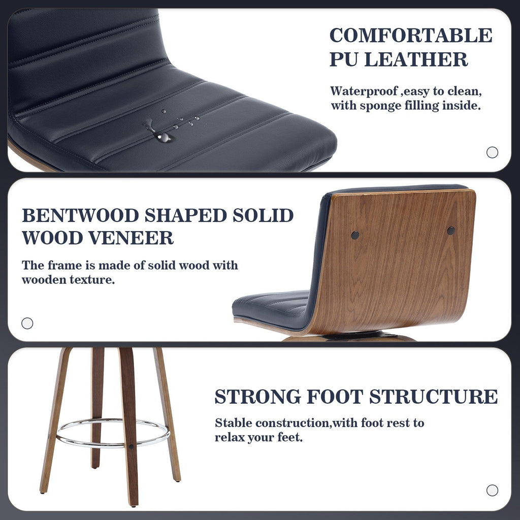 26/29 Sgabelli da bar/bancone girevoli in similpelle, set da 2/3