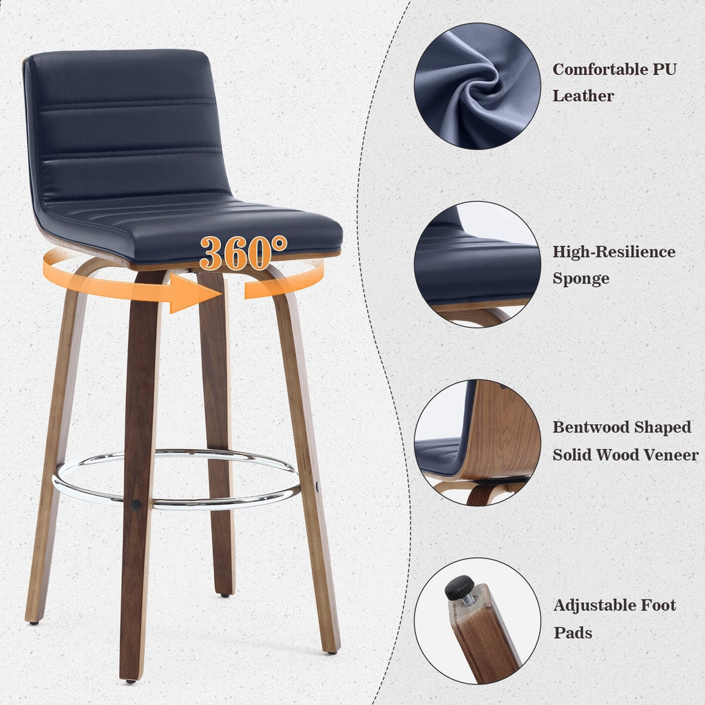 26/29 Sgabelli da bar/bancone girevoli in similpelle, set da 2/3