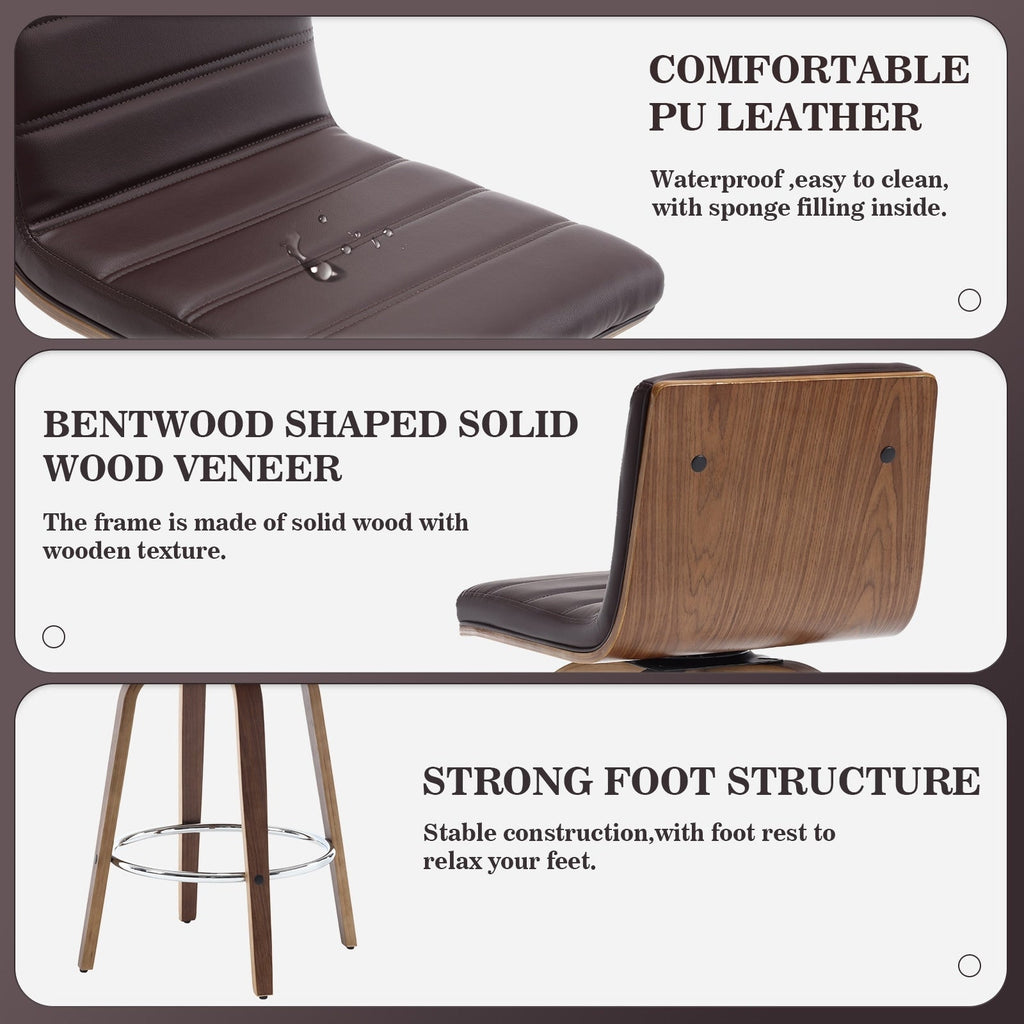 26/29 Sgabelli da bar/bancone girevoli in similpelle, set da 2/3