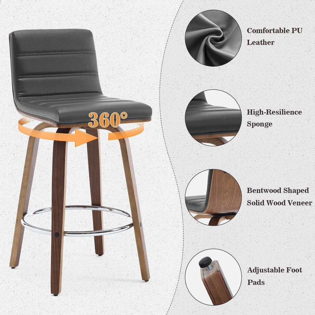 26/29 Sgabelli da bar/bancone girevoli in similpelle, set da 2/3