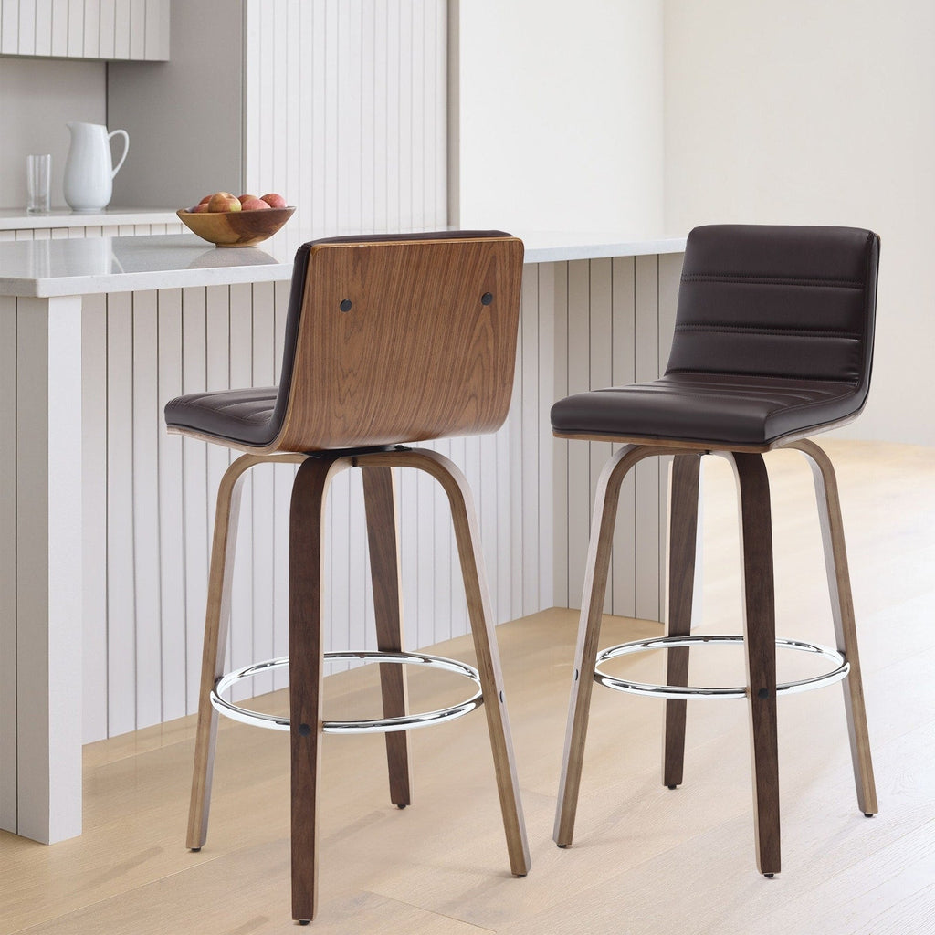 26/29 Sgabelli da bar/bancone girevoli in similpelle, set da 2/3