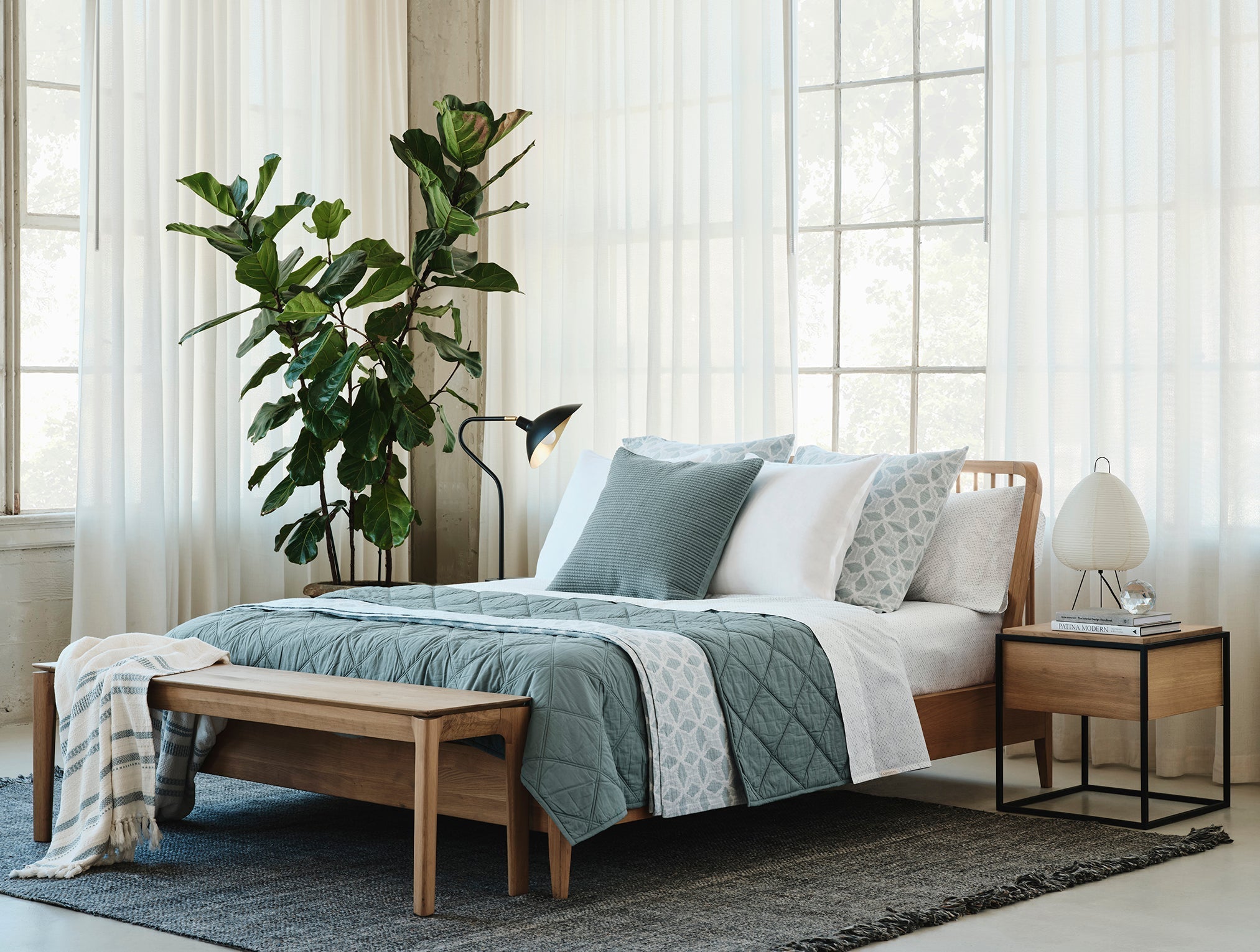 Piumino in cotone biologico con motivo a diamante 