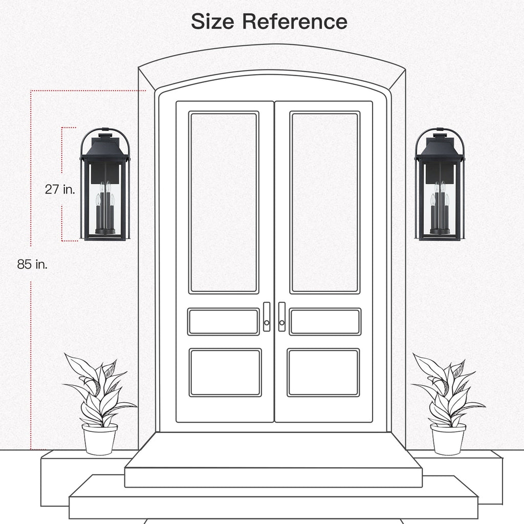 Applique da parete per esterni Brits Black