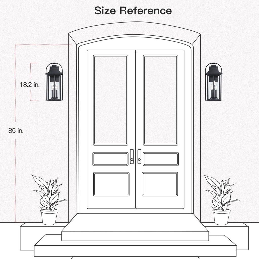 Applique da parete per esterni Brits Black
