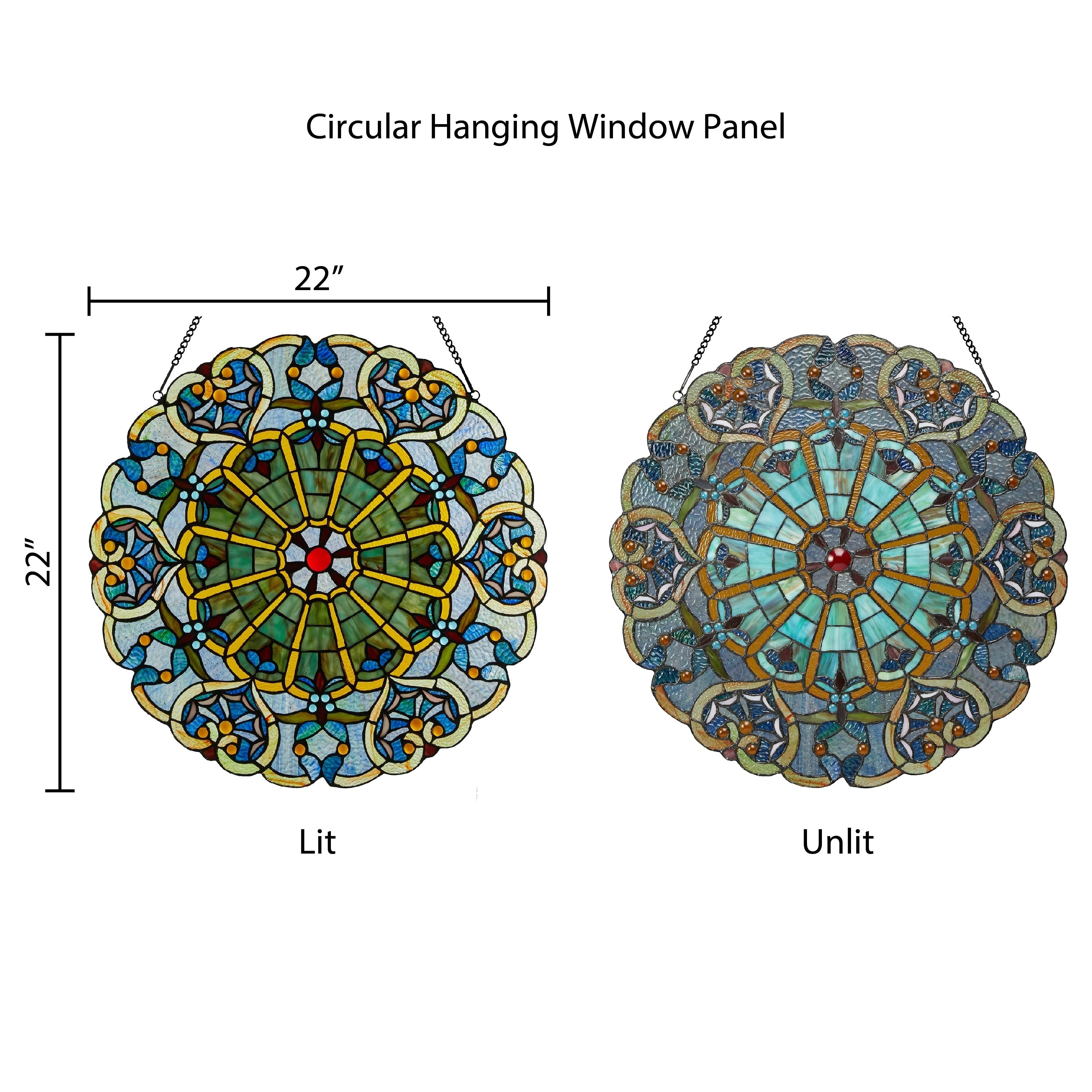 Pannello per vetrata vittoriana 22 H di River of Goods