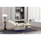 Poltrona reclinabile elettrica girevole con altoparlanti Bluetooth, supporto per telefono, porte di ricarica USB e Type-C, vano portaoggetti nascosto nel bracciolo