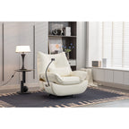 Poltrona reclinabile elettrica girevole con altoparlanti Bluetooth, supporto per telefono, porte di ricarica USB e Type-C, vano portaoggetti nascosto nel bracciolo