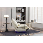 Poltrona reclinabile elettrica girevole con altoparlanti Bluetooth, supporto per telefono, porte di ricarica USB e Type-C, vano portaoggetti nascosto nel bracciolo