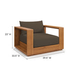 Set di mobili da giardino in legno di acacia Tahoe da 5 pezzi