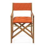 Sedia da regista pieghevole da esterno Theo Classic Mid-Century in legno di acacia con schienale trapuntato a rombi e cuscino, (set di 2) di JONATHAN Y