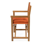 Sedia da regista pieghevole da esterno Theo Classic Mid-Century in legno di acacia con schienale trapuntato a rombi e cuscino, (set di 2) di JONATHAN Y