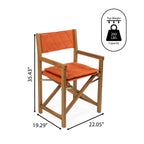 Sedia da regista pieghevole da esterno Theo Classic Mid-Century in legno di acacia con schienale trapuntato a rombi e cuscino, (set di 2) di JONATHAN Y