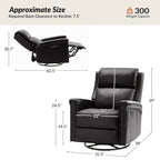 Set di 2 poltrone reclinabili elettriche girevoli e a dondolo tradizionali Tobias di HULALA HOME