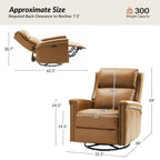 Set di 2 poltrone reclinabili elettriche girevoli e a dondolo tradizionali Tobias di HULALA HOME