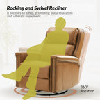 Set di 2 poltrone reclinabili elettriche girevoli e a dondolo tradizionali Tobias di HULALA HOME