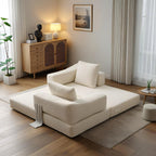 Divano letto trasformabile imbottito 70.87, poltrona trasformabile, comodo divano per soggiorno, camera da letto, tessuto ciniglia