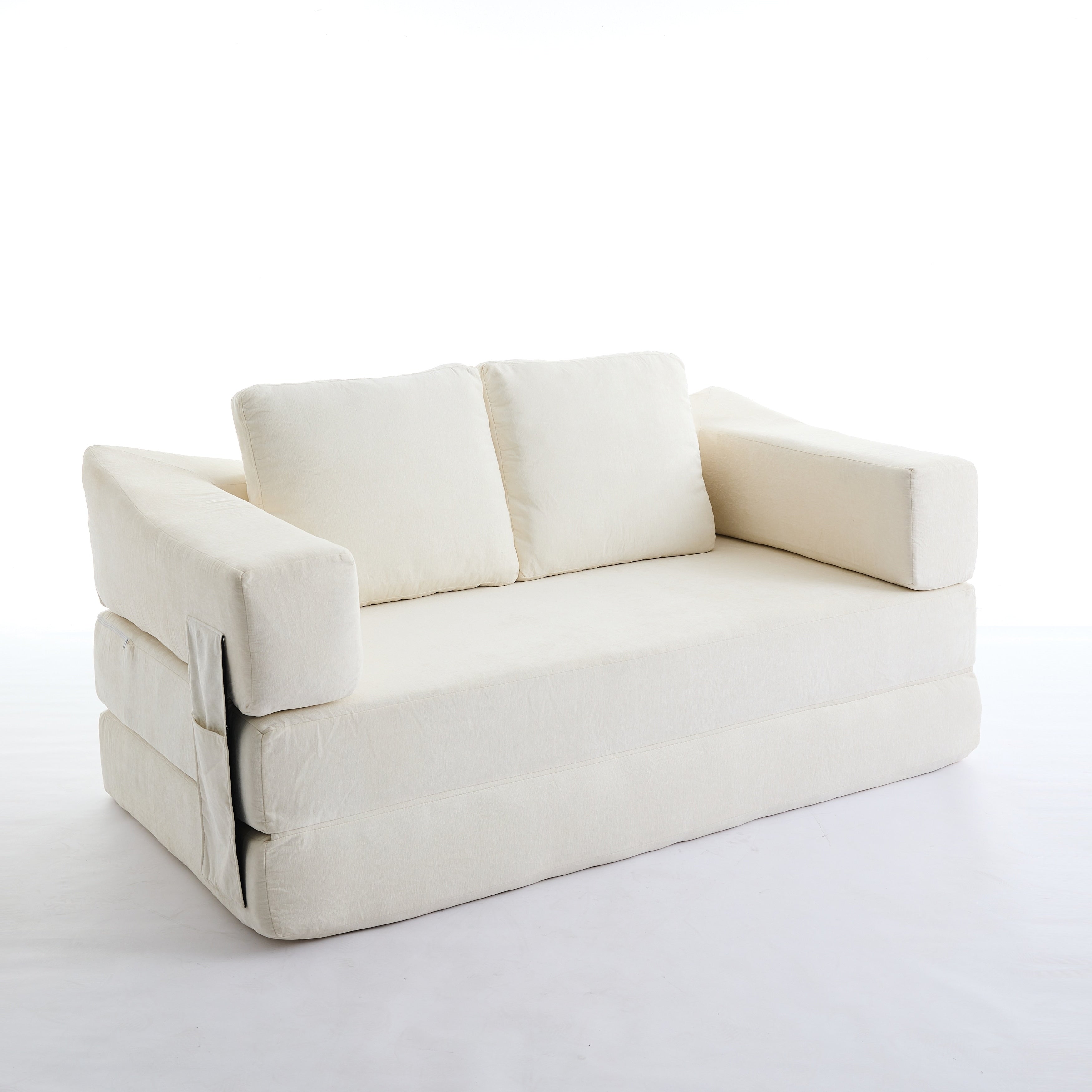 Divano letto trasformabile imbottito 70.87, poltrona trasformabile, comodo divano per soggiorno, camera da letto, tessuto ciniglia