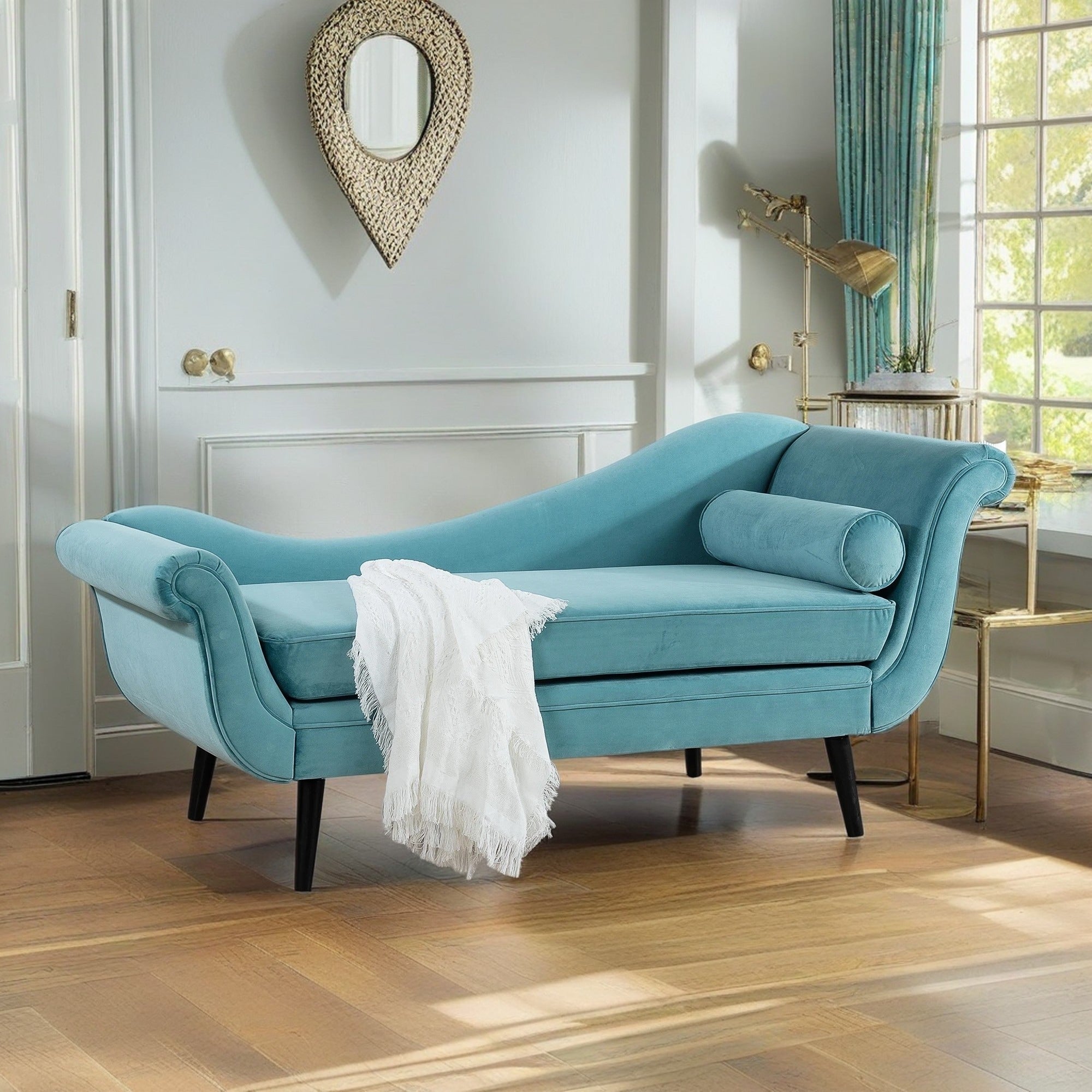Chaise longue vintage con braccioli a spirale di Christopher Knight Home