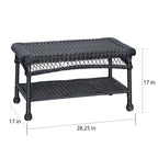 Set da conversazione in vimini da 4 pezzi per patio