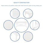 Set da conversazione in vimini da 4 pezzi per patio